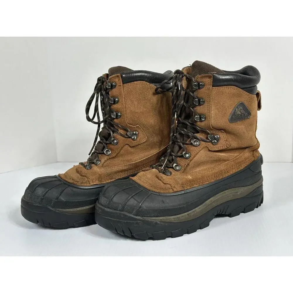 Rocky 7655 Mens Waterproof 600G Thinsulate Ultra Winter Snow Boots Brown 9 M